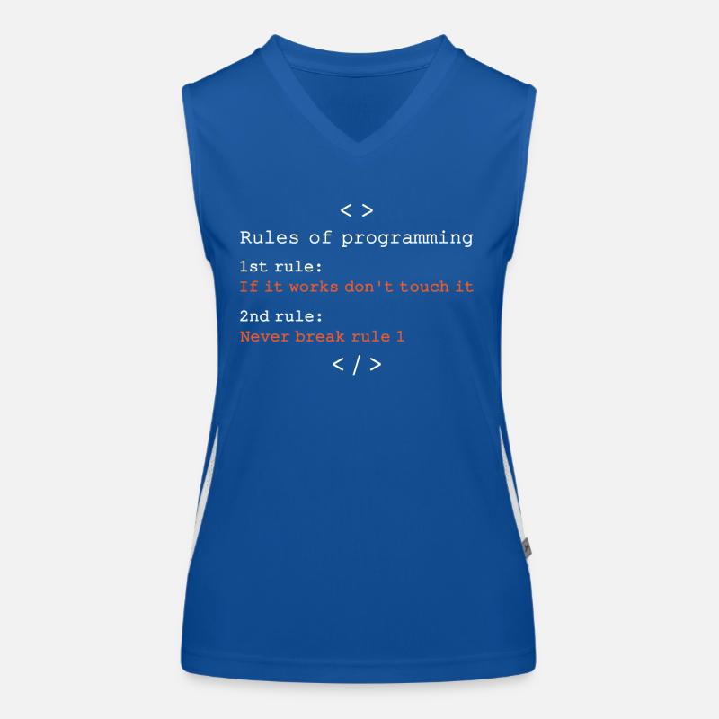 Règles de programmation Débardeur respirant contrasté Femme