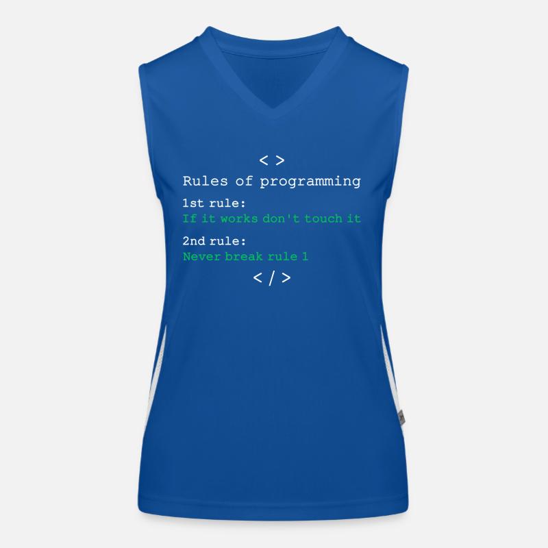 Règles de programmation Débardeur respirant contrasté Femme