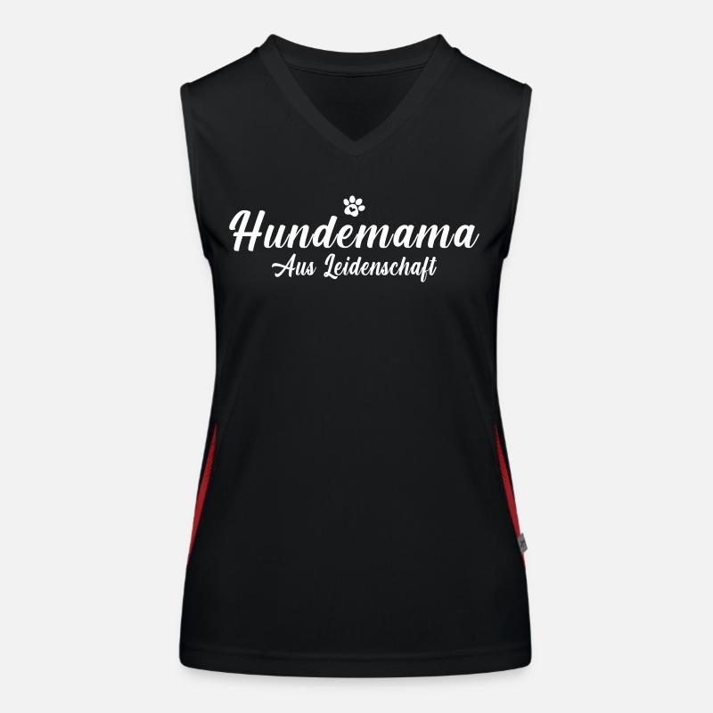 Hundemama aus Leidenschaft Funktionelles Kontrast-Tank Top für Frauen