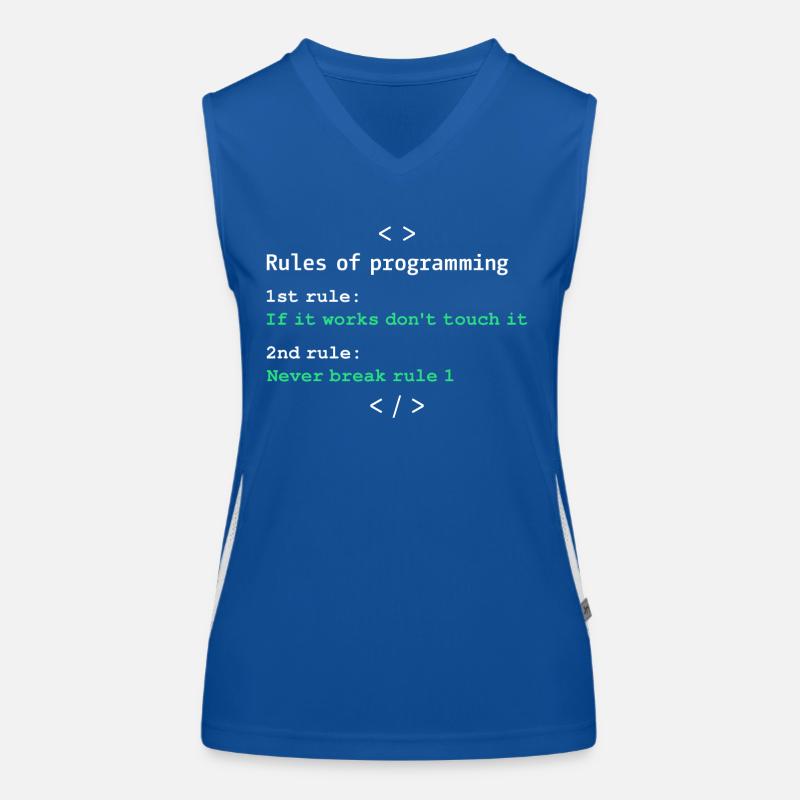 Règles de programmation Débardeur respirant contrasté Femme