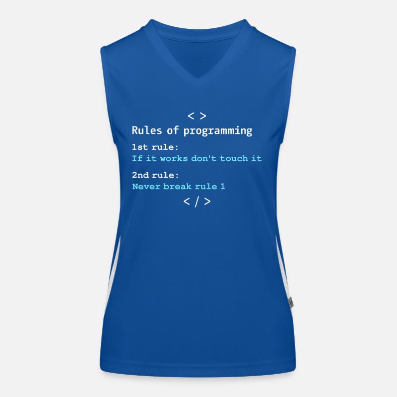 Règles de programmation Débardeur respirant contrasté Femme