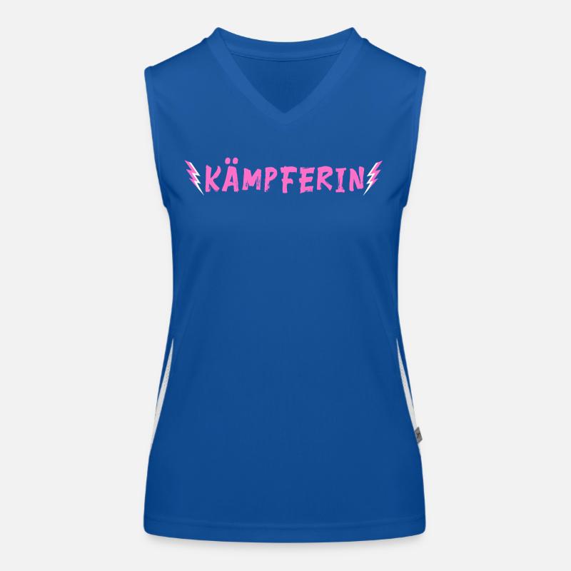 Fighter - neon pink - you can do it! Women's Functional Contrast Tank Top
