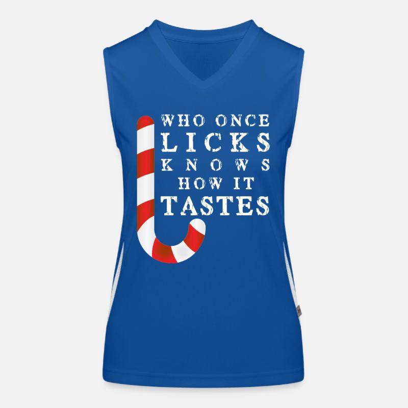 Witziger Weihnachts Spruch Funktionelles Kontrast-Tank Top für Frauen