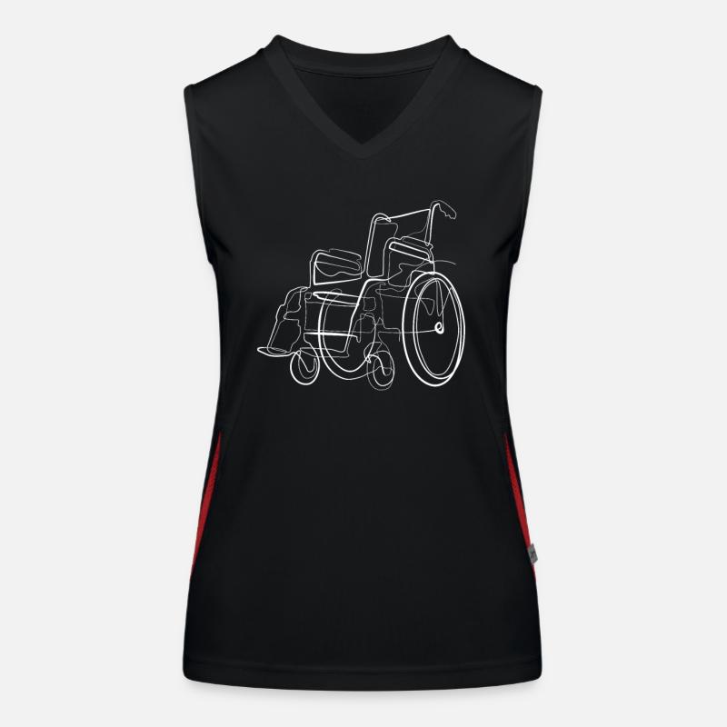 Rollstuhl Handicap Funktionelles Kontrast-Tank Top für Frauen