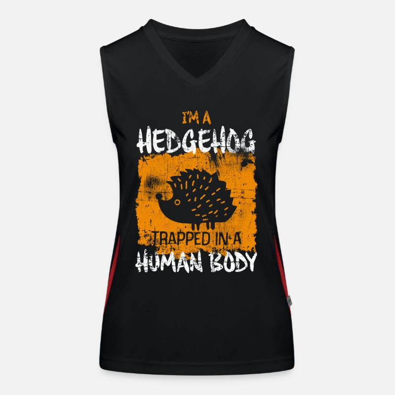 Igel Herbst Funktionelles Kontrast-Tank Top für Frauen