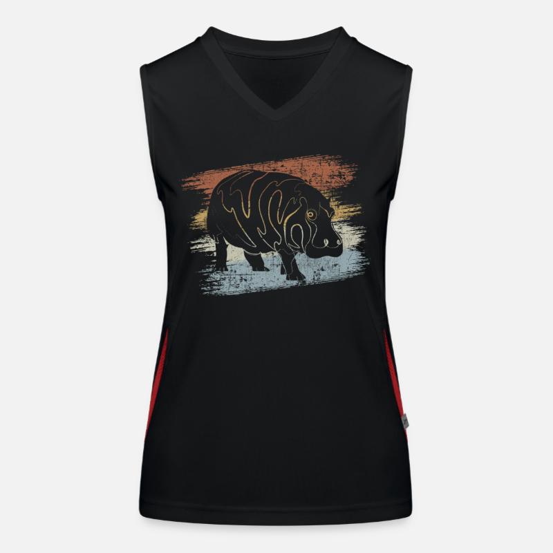 Nilpferd Funktionelles Kontrast-Tank Top für Frauen