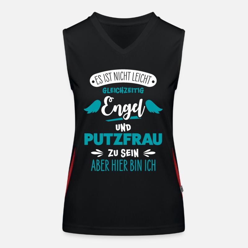 Putzfrau Funktionelles Kontrast-Tank Top für Frauen