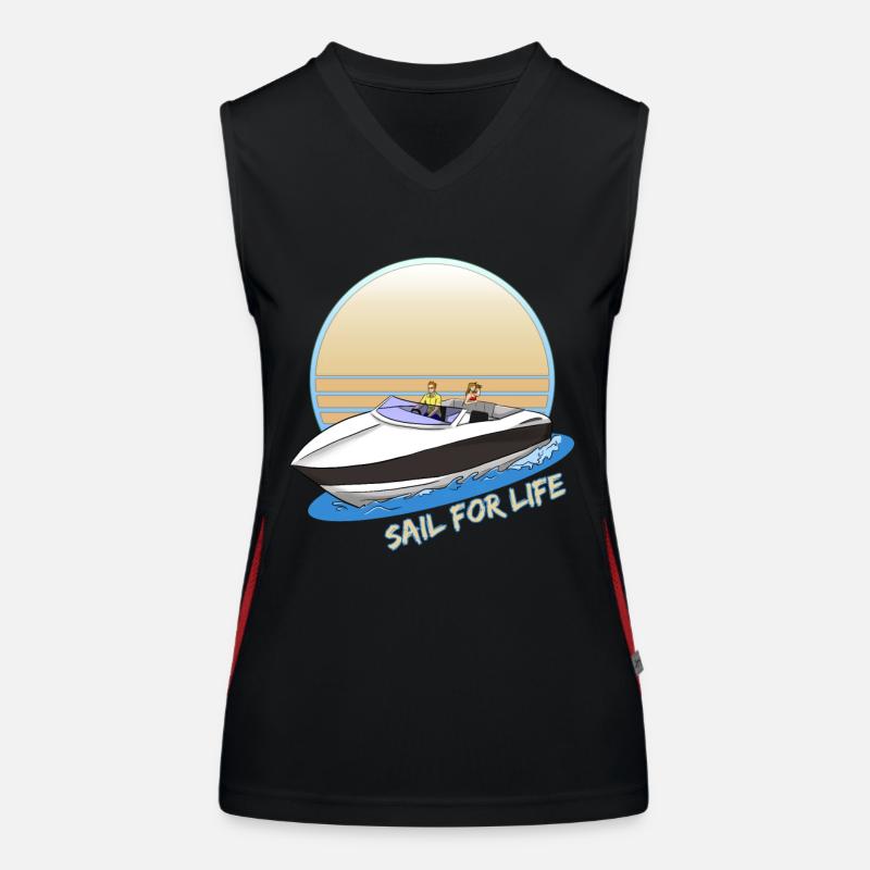 Motorboot Funktionelles Kontrast-Tank Top für Frauen