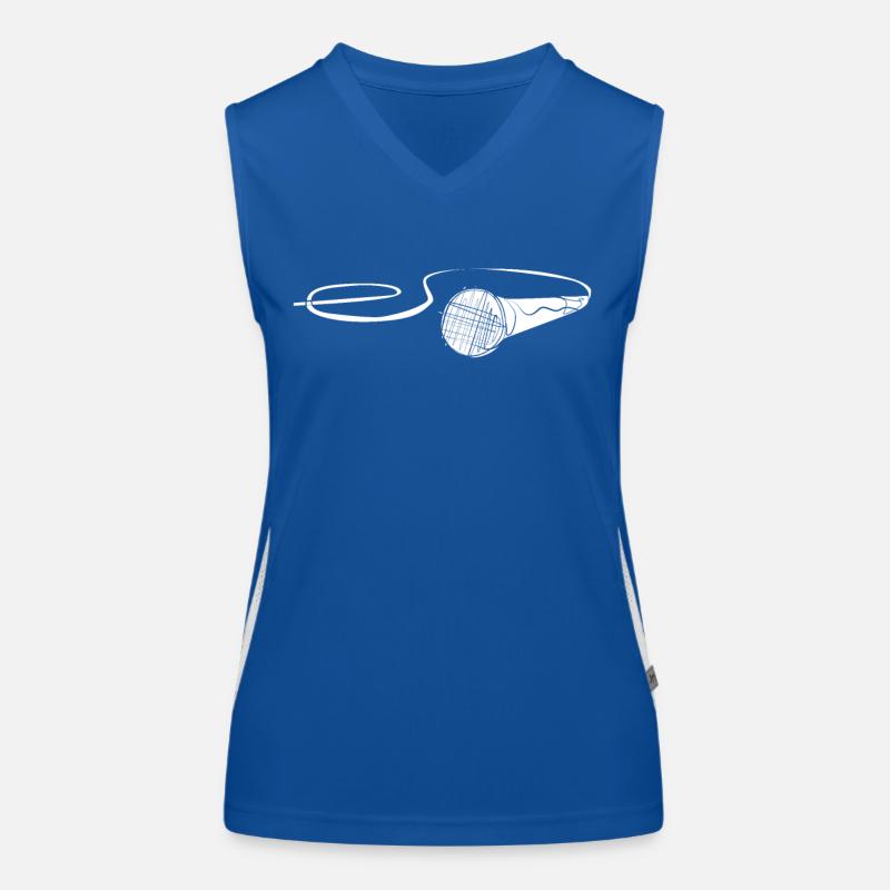 Mikrofon Sänger Funktionelles Kontrast-Tank Top für Frauen