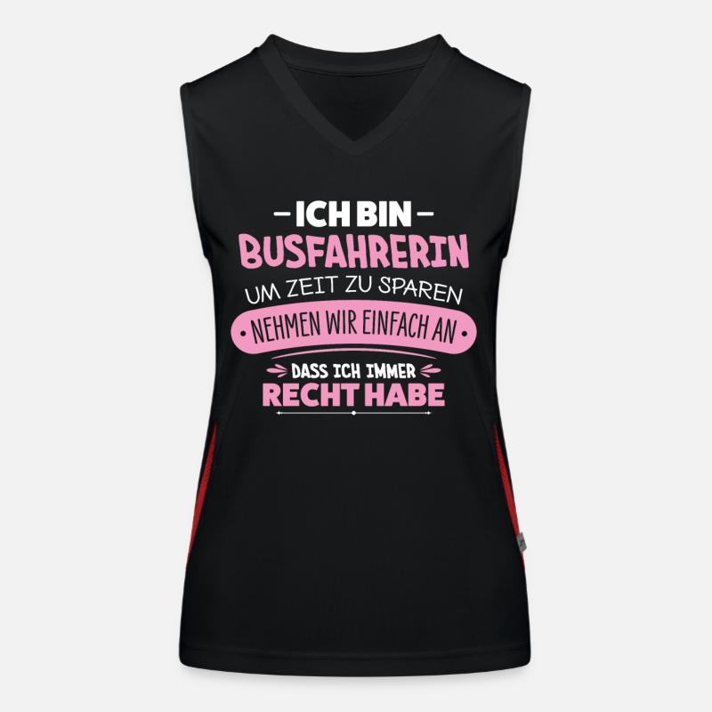 Busfahrerin Funktionelles Kontrast-Tank Top für Frauen