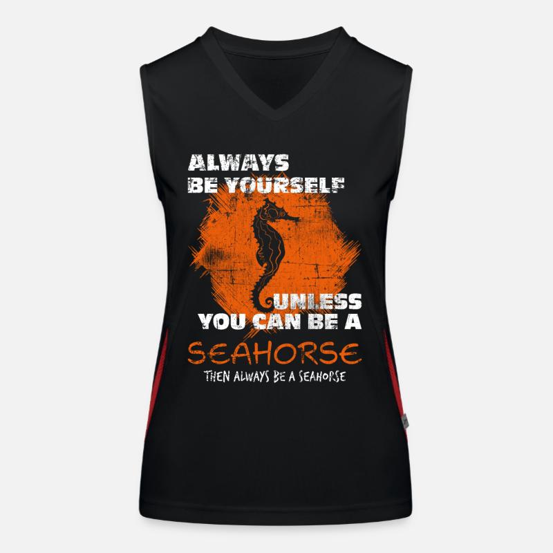 Seepferdchen Funktionelles Kontrast-Tank Top für Frauen