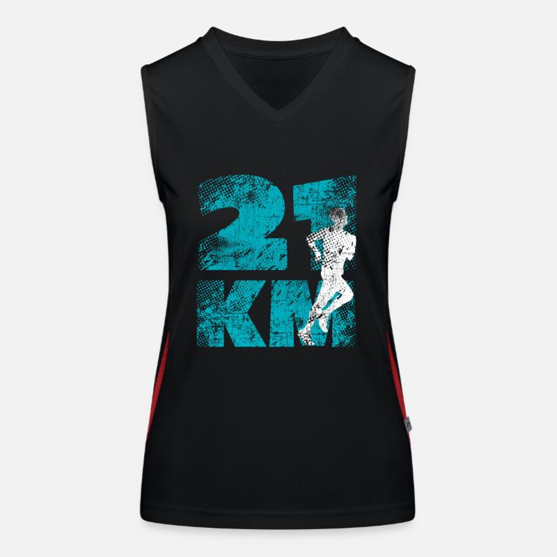 Halbmarathon Funktionelles Kontrast-Tank Top für Frauen