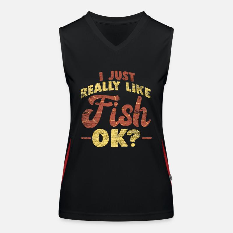 Fishing fish Women's Functional Contrast Tank Top