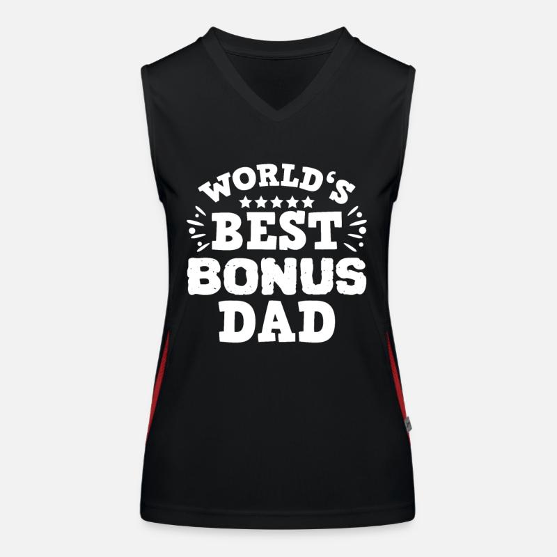 Bonus dad stepfather Women's Functional Contrast Tank Top
