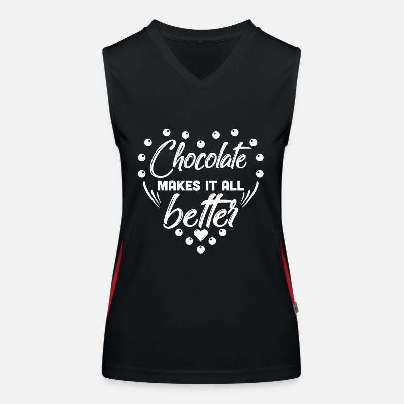 Schokolade Funktionelles Kontrast-Tank Top für Frauen