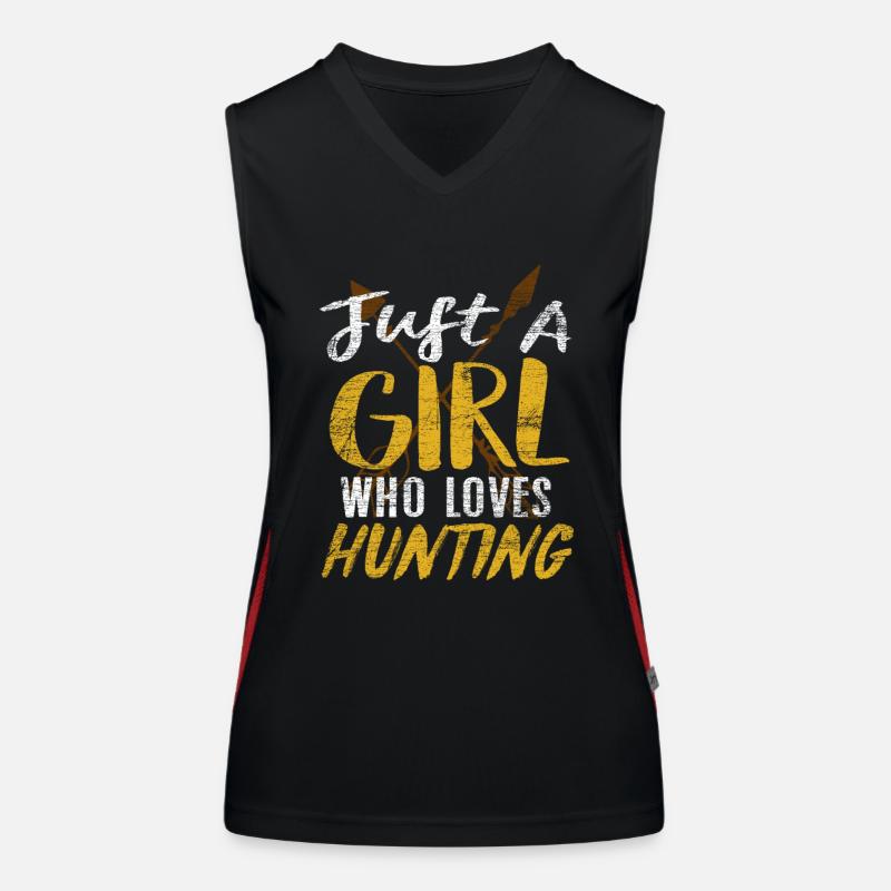 Jagd Mädchen Jägerin Funktionelles Kontrast-Tank Top für Frauen