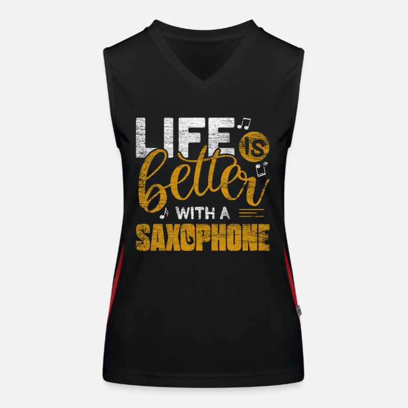 saxophone Women's Functional Contrast Tank Top