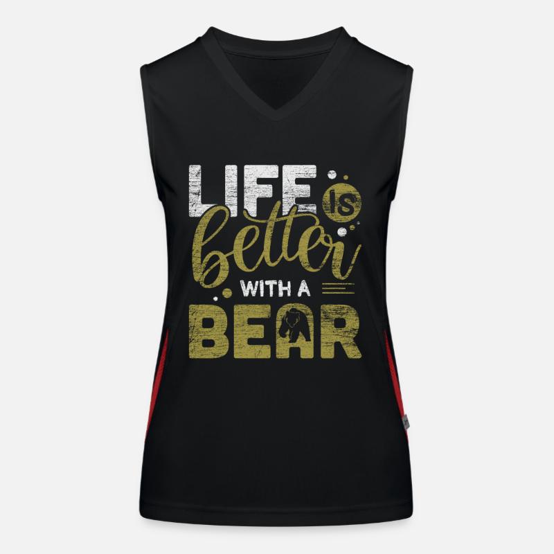 Bär Funktionelles Kontrast-Tank Top für Frauen