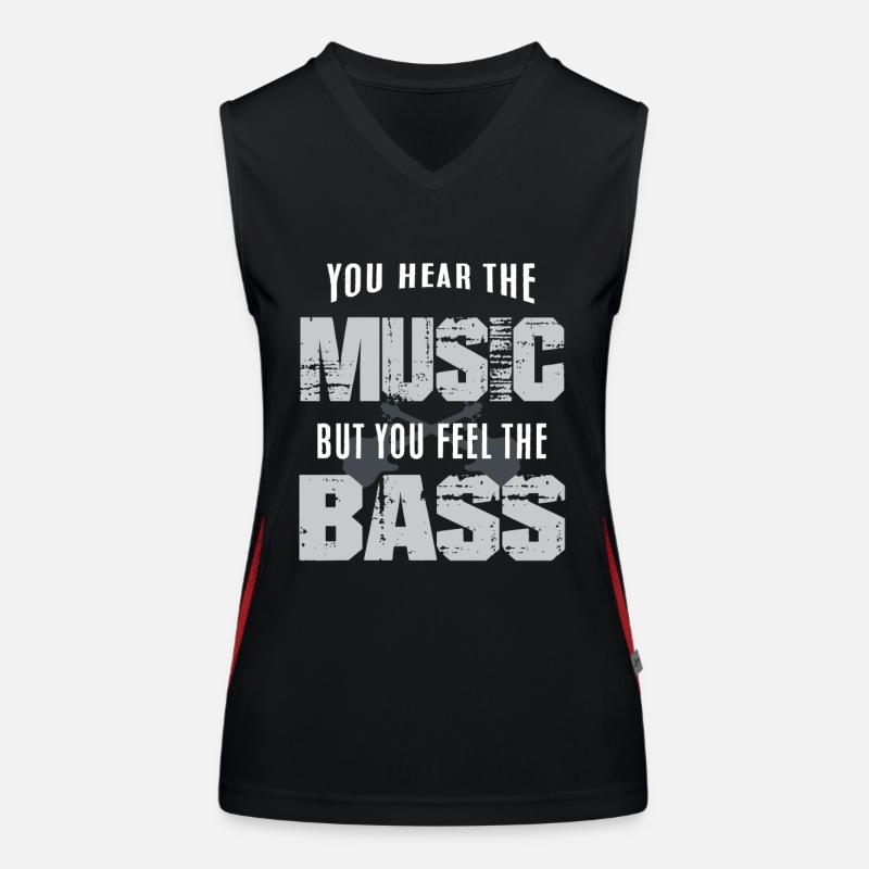 Guitare basse Débardeur respirant contrasté Femme