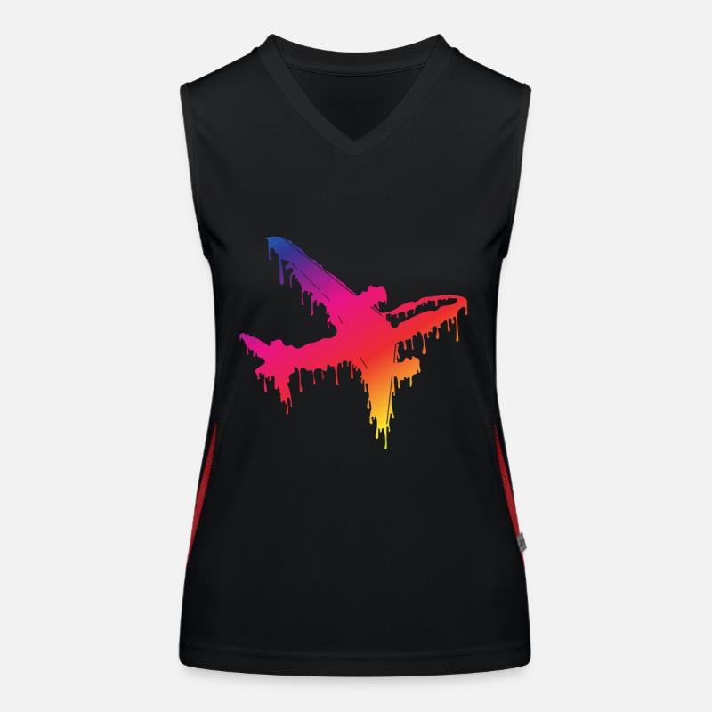 Flugzeug Funktionelles Kontrast-Tank Top für Frauen