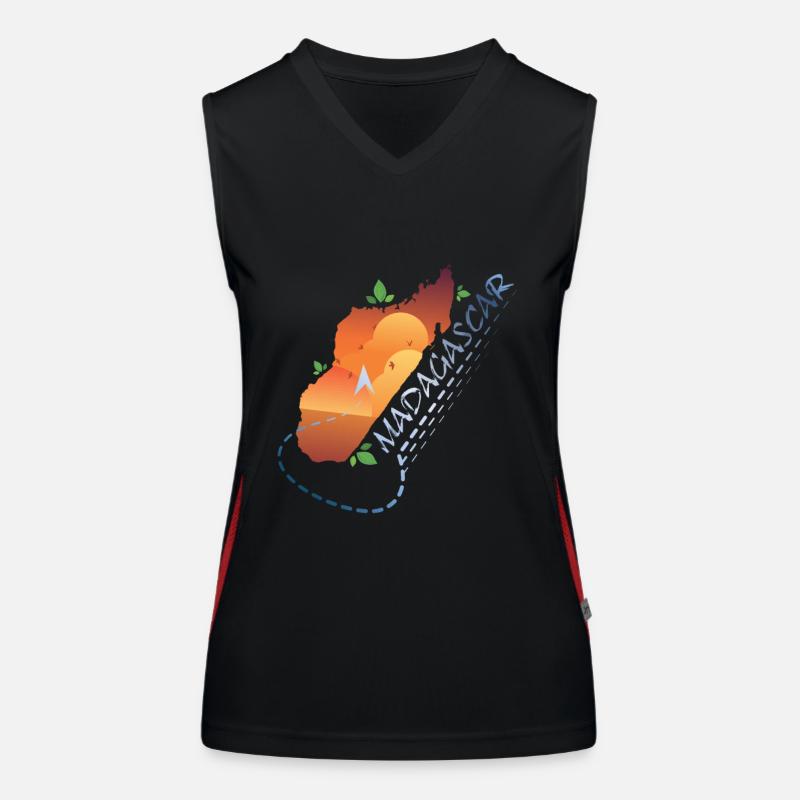 Madagaskar Funktionelles Kontrast-Tank Top für Frauen