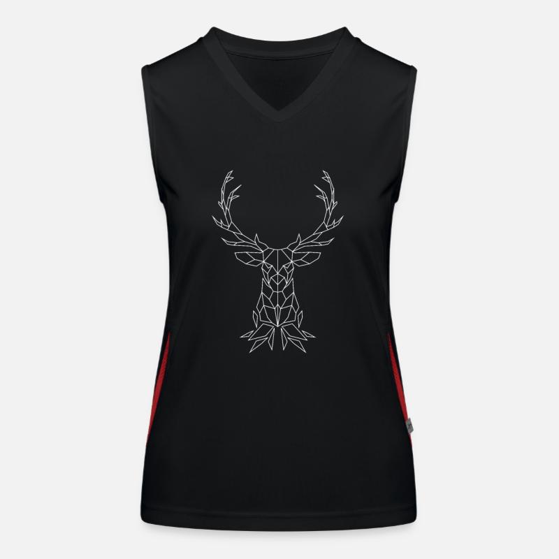 Deer polygon Women's Functional Contrast Tank Top
