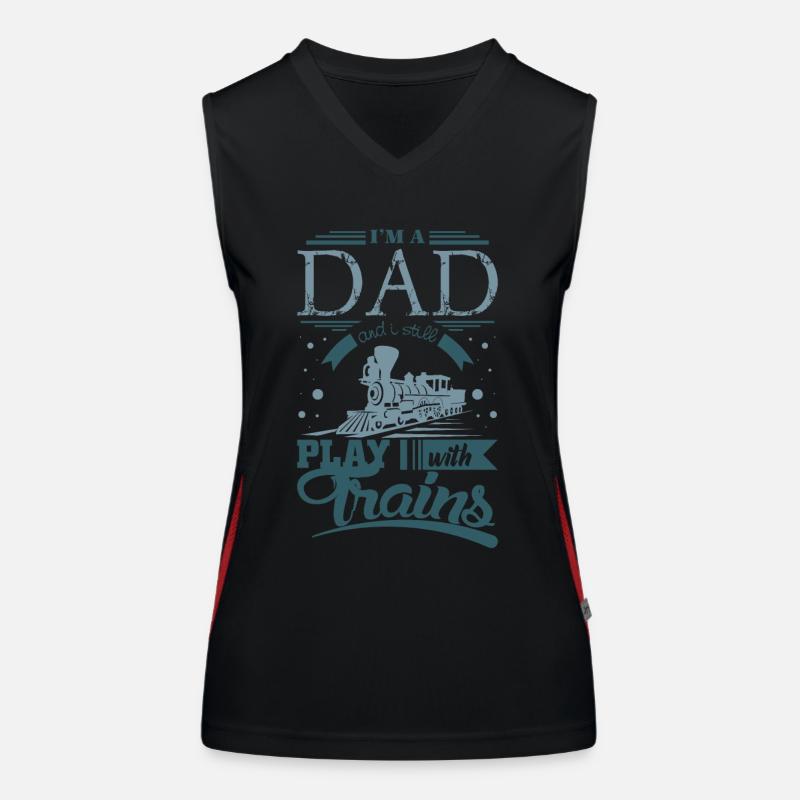 Model Railway Papa Women's Functional Contrast Tank Top