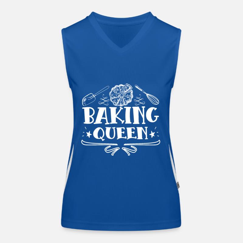 Baking Queen for pastry chef Women's Functional Contrast Tank Top