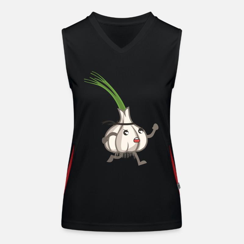 Cooler Knoblauch Funktionelles Kontrast-Tank Top für Frauen