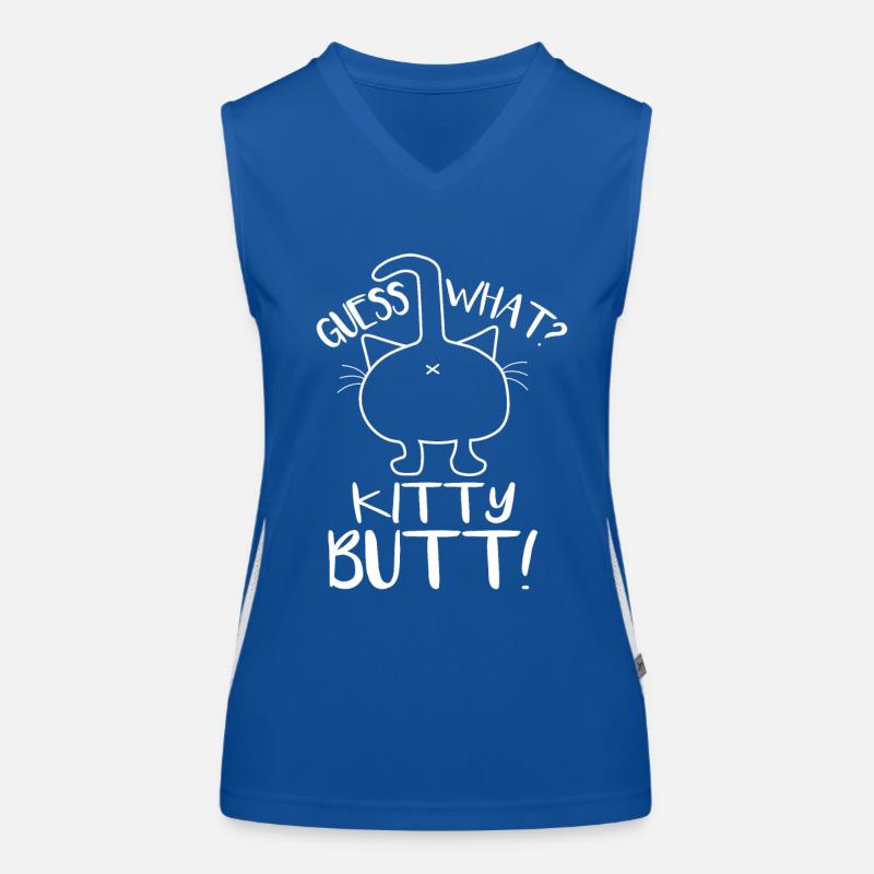 Guess what kitty butt Women's Functional Contrast Tank Top