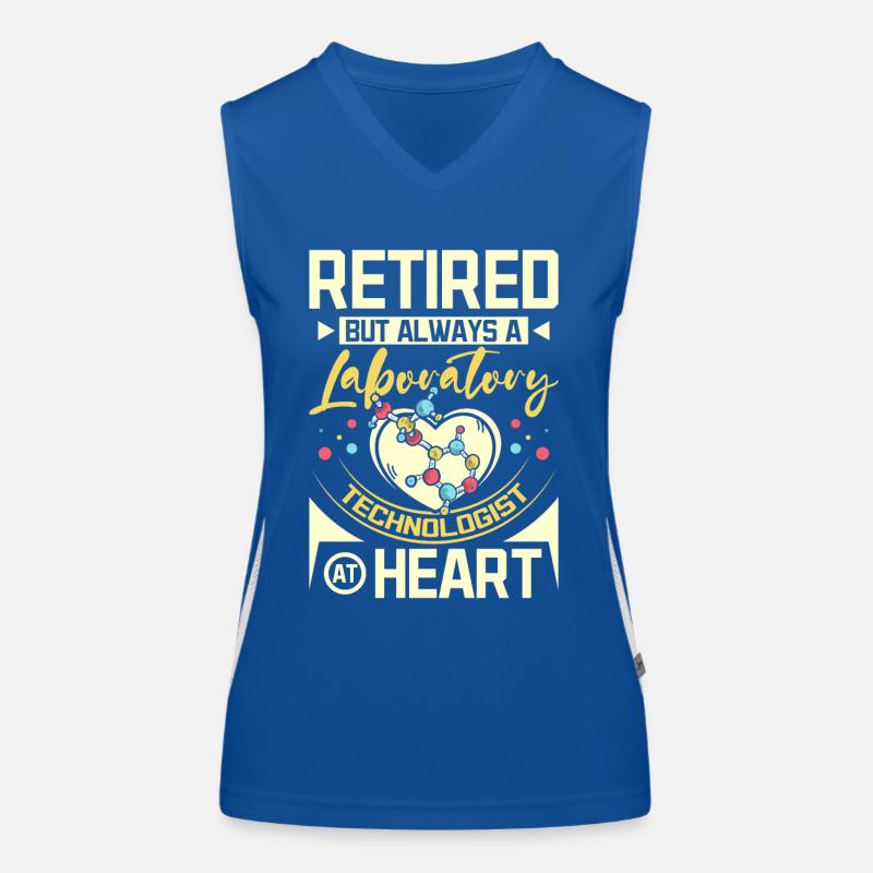 Retired laboratory technologist Women's Functional Contrast Tank Top