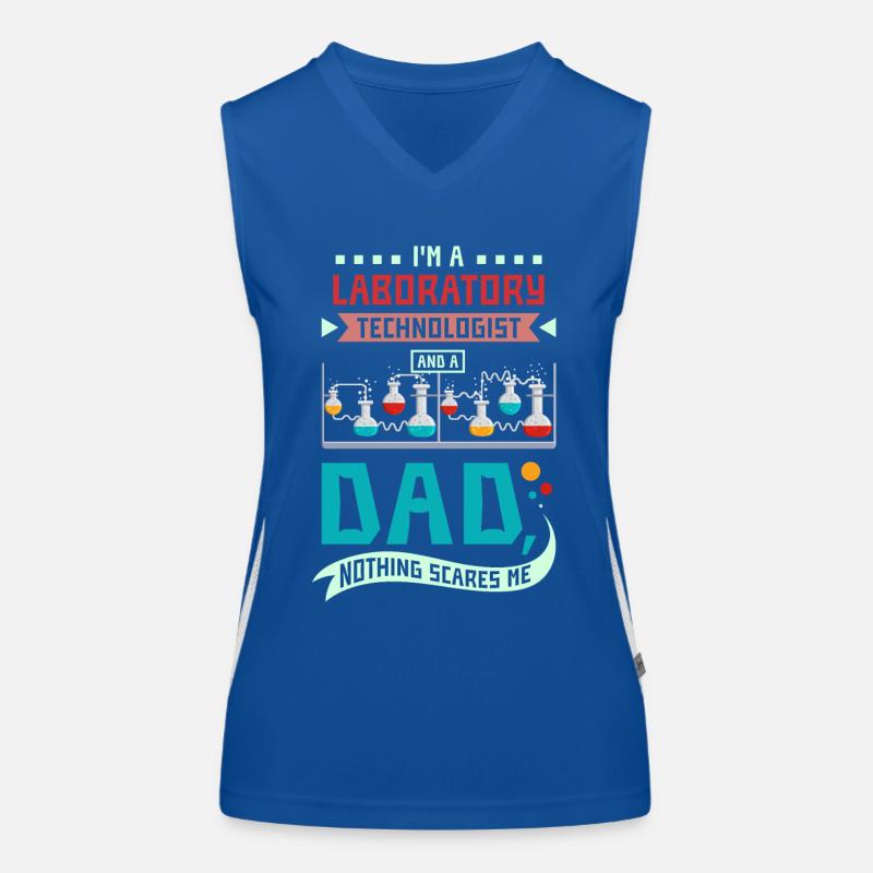Laboratory technologist and a dad Women's Functional Contrast Tank Top