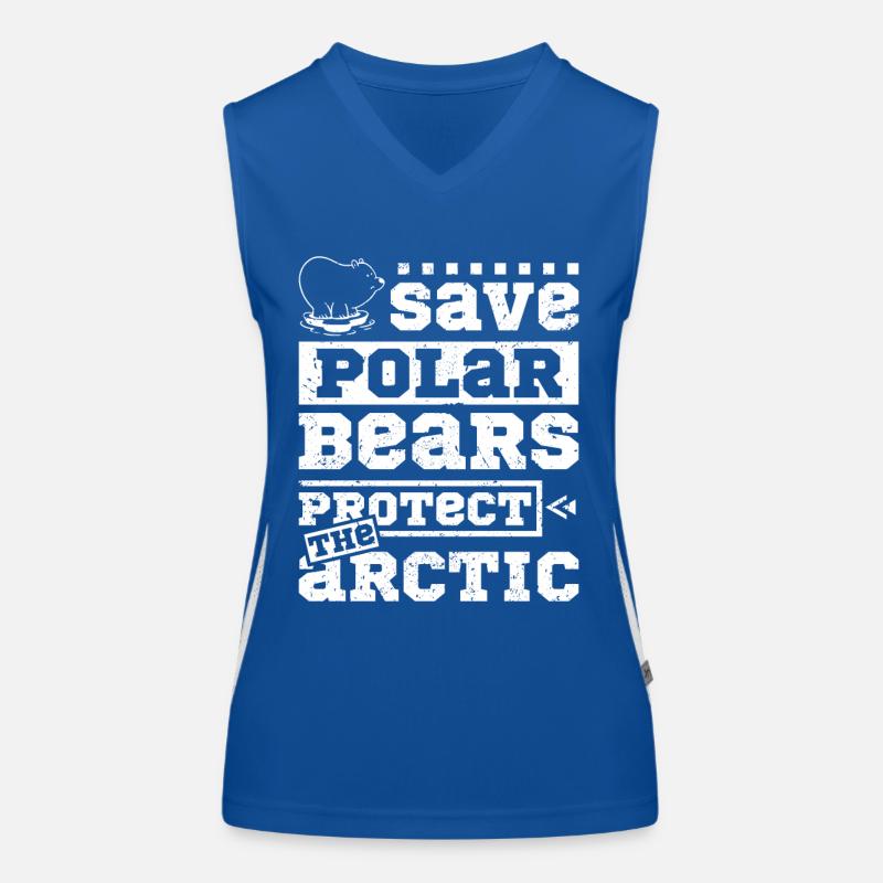 Save polar bears protect the arctic Funktionelles Kontrast-Tank Top für Frauen
