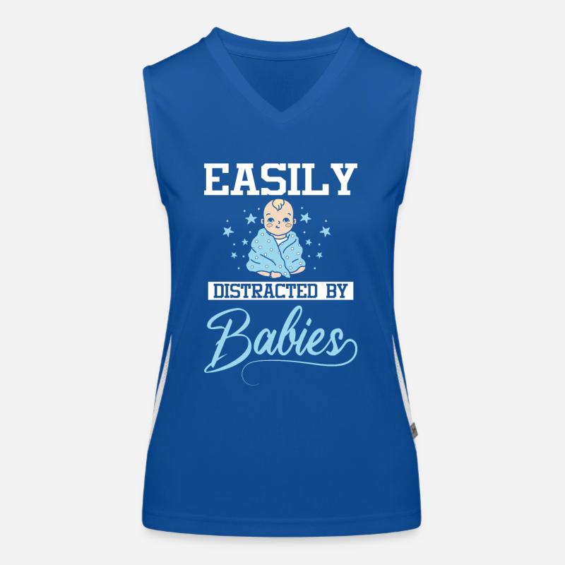 Easily distracted by babies Funktionelles Kontrast-Tank Top für Frauen