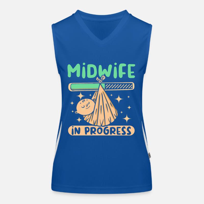 Midwife in progress Funktionelles Kontrast-Tank Top für Frauen