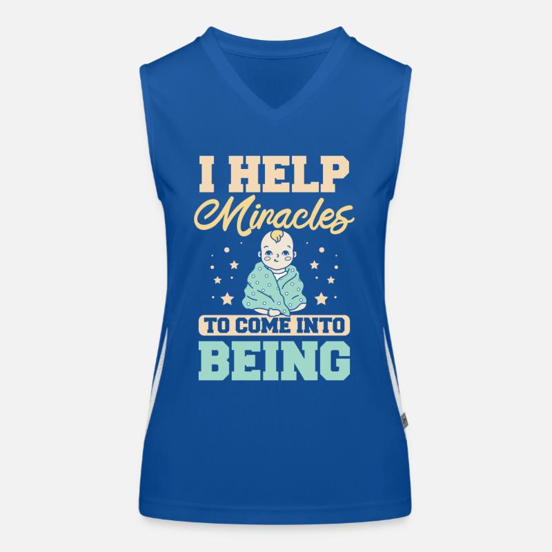 I help miracles to come into being Funktionelles Kontrast-Tank Top für Frauen