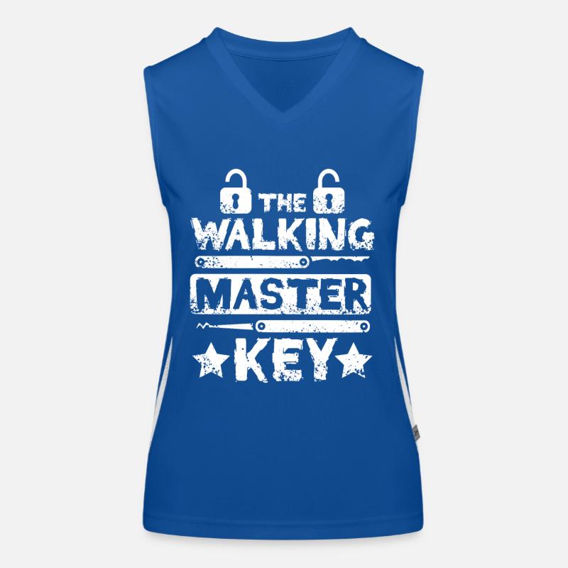 The walking master key locksmith Funktionelles Kontrast-Tank Top für Frauen