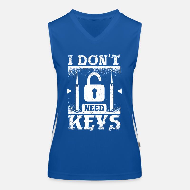 I don't need keys locksmith Funktionelles Kontrast-Tank Top für Frauen