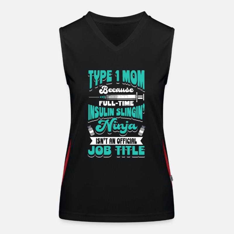 Diabetes Typ 1 Mutter Funktionelles Kontrast-Tank Top für Frauen