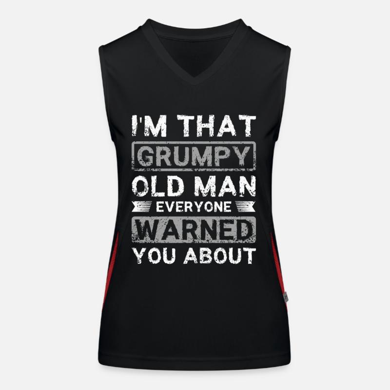 I'm that grumpy old man - Women's Functional Contrast Tank Top - black/red