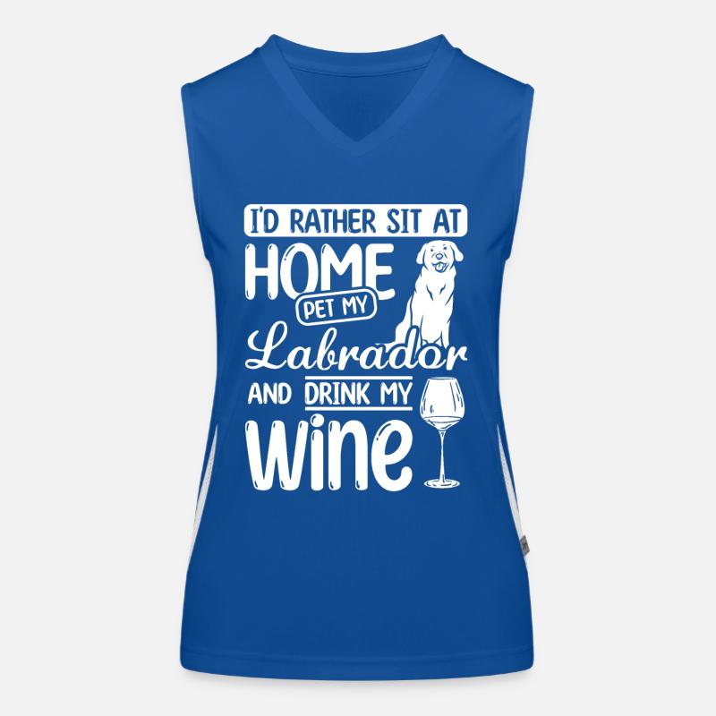 Le vin et le Labrador Débardeur respirant contrasté Femme