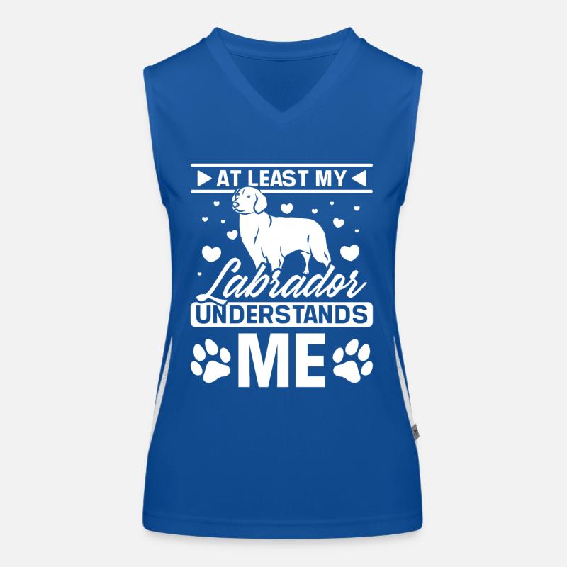 Au moins mon labrador me comprend Débardeur respirant contrasté Femme