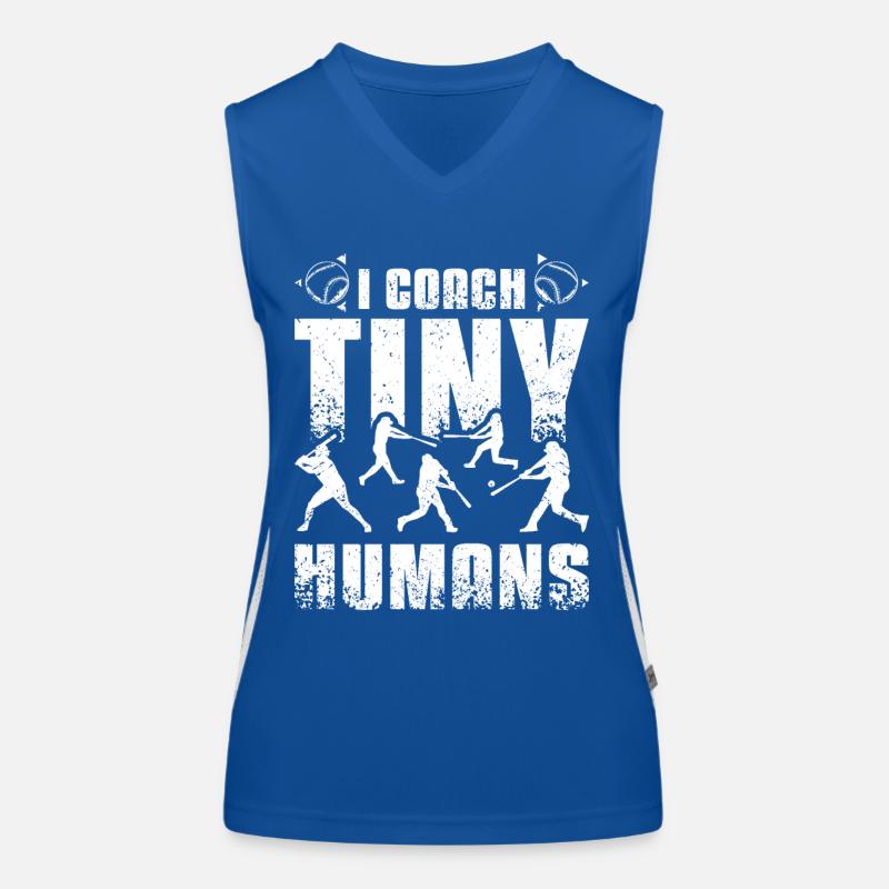 I coach tiny humans baseball coach Funktionelles Kontrast-Tank Top für Frauen