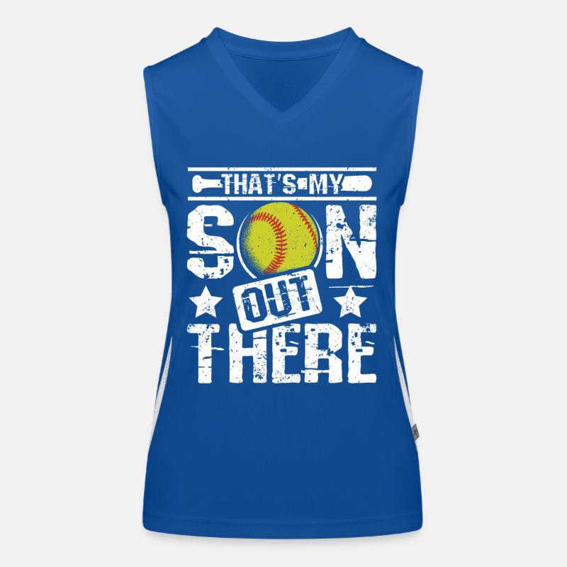 That's my son out there softball Funktionelles Kontrast-Tank Top für Frauen