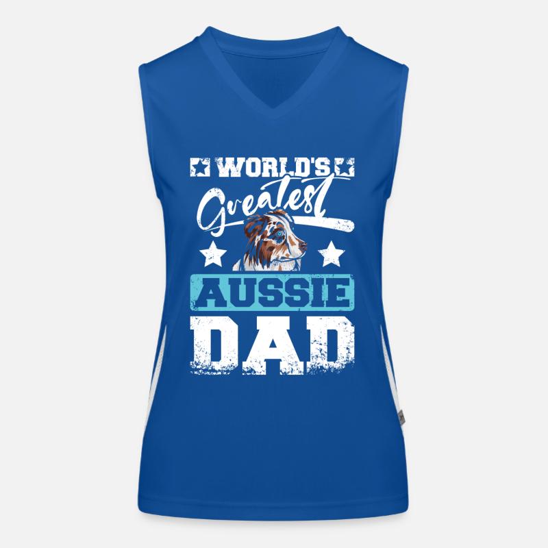 World's greatest Aussie dad Funktionelles Kontrast-Tank Top für Frauen