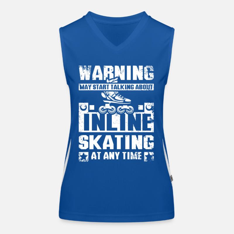 May start talking about inline skating at any time Funktionelles Kontrast-Tank Top für Frauen