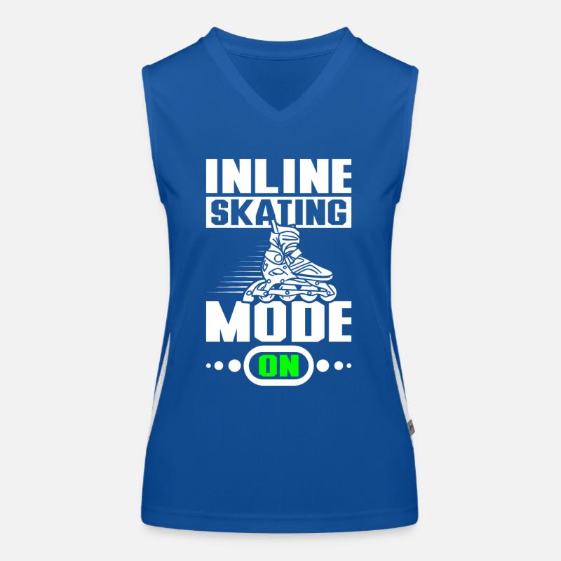Inline skating mode on Women's Functional Contrast Tank Top