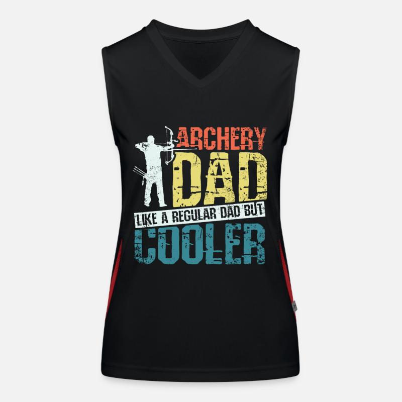 Father's Day Archery Cool Dad Women's Functional Contrast Tank Top