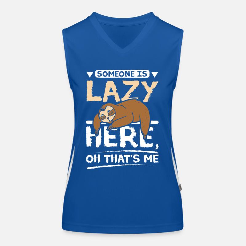 Someone is lazy here Sloth Funktionelles Kontrast-Tank Top für Frauen