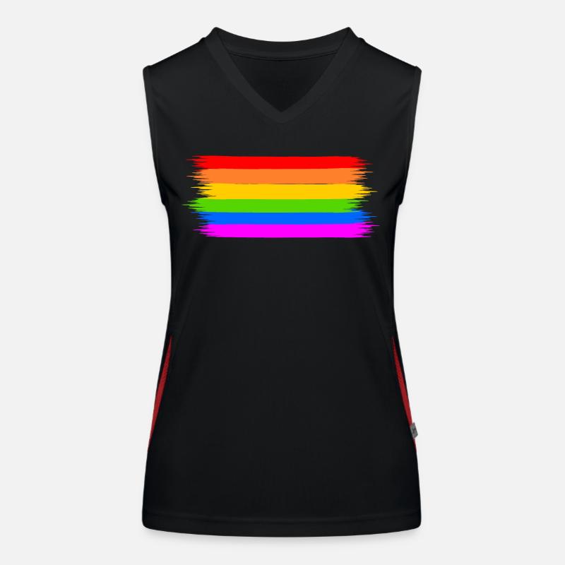 rainbow flag Women's Functional Contrast Tank Top